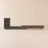 Fero Walnut & Gray Extendable TV Stand with Bookshelves & Light(250 cm-390 cm)