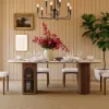 180 cm Faux Travertine Oval Dining Table with Fluted Base & Storage