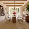 180 cm Faux Travertine Oval Dining Table with Fluted Base & Storage