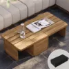 Rectangle Modular Slatted Teak Wood Outdoor Coffee Table
