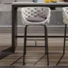 Picture of 2 Pieces Outdoor Chair Patio Woven Rope & Aluminium 965 mm Bar Stools Set with Swivel Base