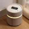 Saddle Leather 2-Drawer Smart LED Bedside Table with Wireless Charging – AUD-H1638