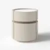 Saddle Leather 2-Drawer Smart LED Bedside Table with Wireless Charging – AUD-H1638