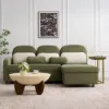 Green Sofa Bed with Side Table