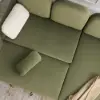 Green Sofa Bed with Side Table
