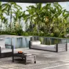 Fencura Outdoor Garden Swing Daybed with Cushion – Dark Grey