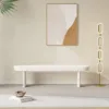 Fluve 1600mm White Dining Bench with Boucle Removable Cushion