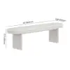 Fluve 1600mm White Dining Bench with Boucle Removable Cushion