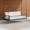 Tevara Outdoor Hanging Daybed in Beige Aluminium with Cushion