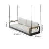 Tevara Outdoor Hanging Daybed in Beige Aluminium with Cushion