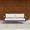 Tevara Outdoor Hanging Daybed in Beige Aluminium with Cushion