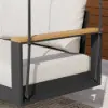 Tevara Outdoor Hanging Daybed in Beige Aluminium with Cushion
