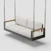 Tevara Outdoor Hanging Daybed in Beige Aluminium with Cushion