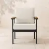 Tevara Outdoor Teak & Aluminium Dining Chairs in White, Set of 2
