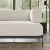 2100mm 3-Seat Velvet Modern Sofa with metal legs