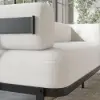 2100mm 3-Seat Velvet Modern Sofa with metal legs