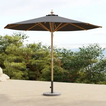 Tevara 300 cm Outdoor Garden Umbrella with Marble Stand