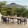 Tevara 300 cm Outdoor Garden Umbrella with Marble Stand