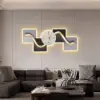 1000mm Horizontal Silent Wall Clock Light Modern Geometric Decor Art Living Room