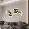 1000mm Horizontal Silent Wall Clock Light Modern Geometric Decor Art Living Room