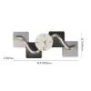 1000mm Horizontal Silent Wall Clock Light Modern Geometric Decor Art Living Room