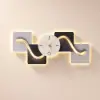1000mm Horizontal Silent Wall Clock Light Modern Geometric Decor Art Living Room