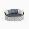 Cocaro 2-Piece Outdoor Weatherproof Daybed with Foldable Sun Canopy (220 cm) in Gray