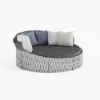 Cocaro 2-Piece Outdoor Weatherproof Daybed with Foldable Sun Canopy (220 cm) in Gray