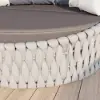 Cocaro 2-Piece Outdoor Weatherproof Daybed with Foldable Sun Canopy (220 cm) in Gray