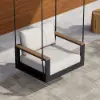 Tevara Outdoor Swing Sofa in Matte Grey Aluminium with Cushion