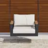 Tevara Outdoor Swing Sofa in Matte Grey Aluminium with Cushion
