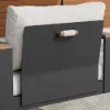 Tevara Outdoor Swing Sofa in Matte Grey Aluminium with Cushion