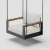 Tevara Outdoor Swing Sofa in Matte Grey Aluminium with Cushion