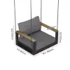 Tevara Outdoor Teak & Aluminium 1-Seater Swing Sofa in Grey