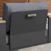 Tevara Outdoor Teak & Aluminium 1-Seater Swing Sofa in Grey
