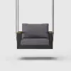 Tevara Outdoor Teak & Aluminium 1-Seater Swing Sofa in Grey