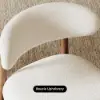 Picture of Modern Boucle Dining Chair with Walnut Rubber Wood Legs, 1 Piece