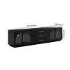 Arune 183cm Arched Glass Doors TV Unit with Storage and LED