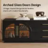 Arune 183cm Arched Glass Doors TV Unit with Storage and LED