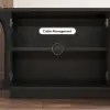 Arune 183cm Arched Glass Doors TV Unit with Storage and LED