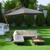 Tevara 300 cm Offset Cantilever Patio Umbrella in Gray