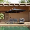 Tevara 300 cm Offset Cantilever Patio Umbrella in Gray