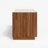 Aura 213 cm Ash Wood Fluted Walnut TV Unit with Sintered Stone Top