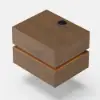 Lumio Walnut 2-Drawer Floating LED Bedside Table with Charging Station