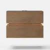 Lumio Walnut 2-Drawer Floating LED Bedside Table with Charging Station