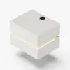 Lumio White 2-Drawer Floating LED Besidetable with Charging Station, Set of 2