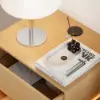 Lumio Natural 2-Drawer Floating LED Bedside Table with Charging Station