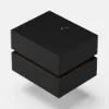 Lumio Black 2-Drawer Floating LED Bedside Table with Charging Station