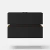 Lumio Black 2-Drawer Floating LED Bedside Table with Charging Station