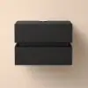 Lumio Black 2-Drawer Floating LED Bedside Table with Charging Station